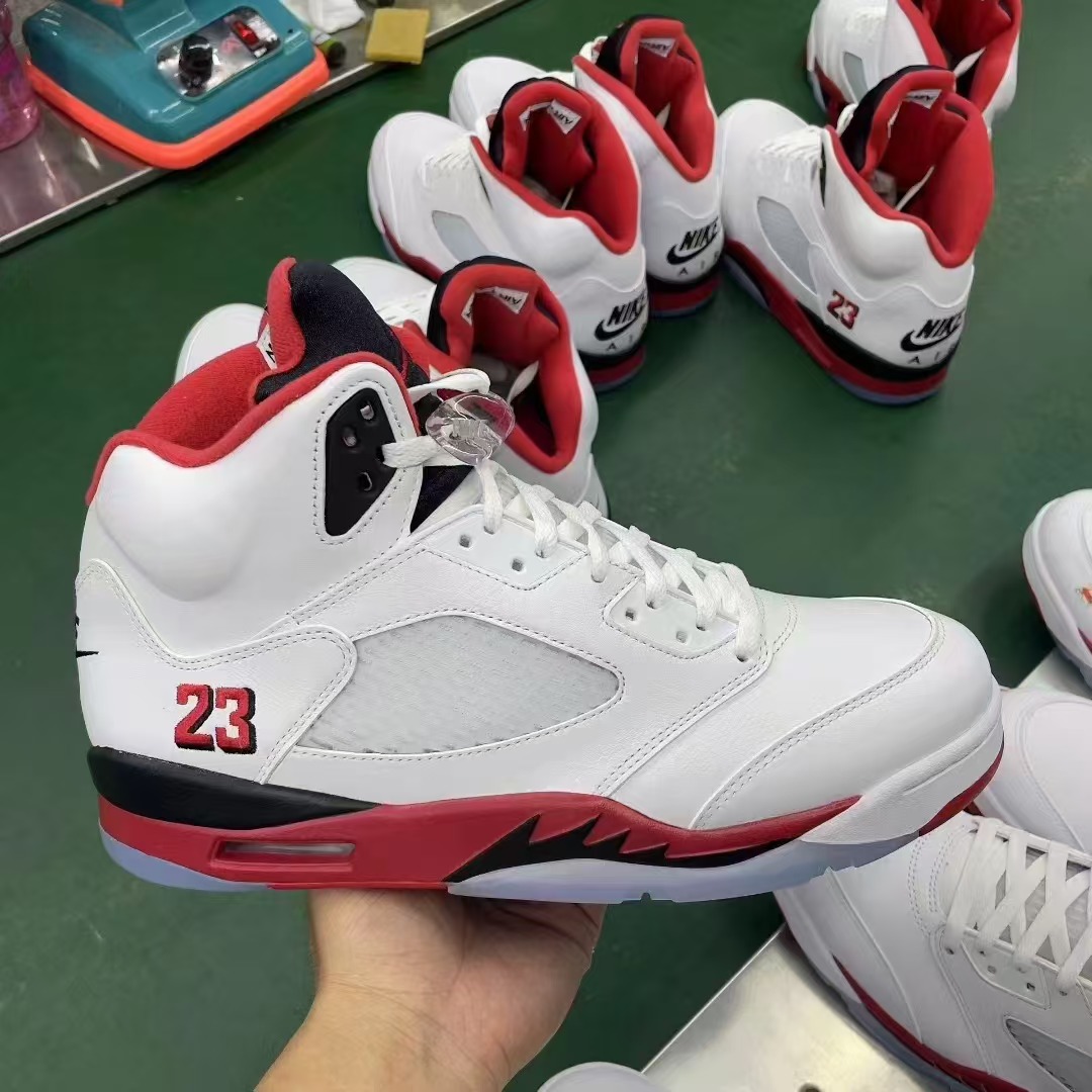 LJR Batch Air Jordan 5 Retro Fire Red Black Tongue